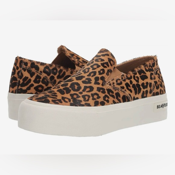 NWT SeaVees Baja Platform Mulholland Cowhide Slip On - Picture 1 of 16